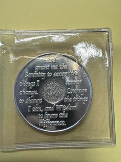 Silver Plated 10 year medallion