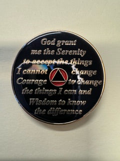 Crystallized red 1 Year medallion